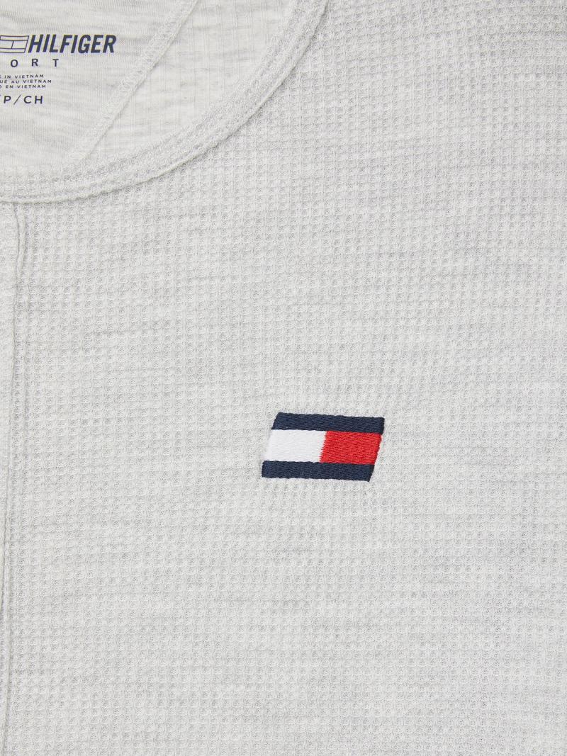 Női Tommy Hilfiger Ribbed Crewneck Pulóverek Szürke | HU 402QMA